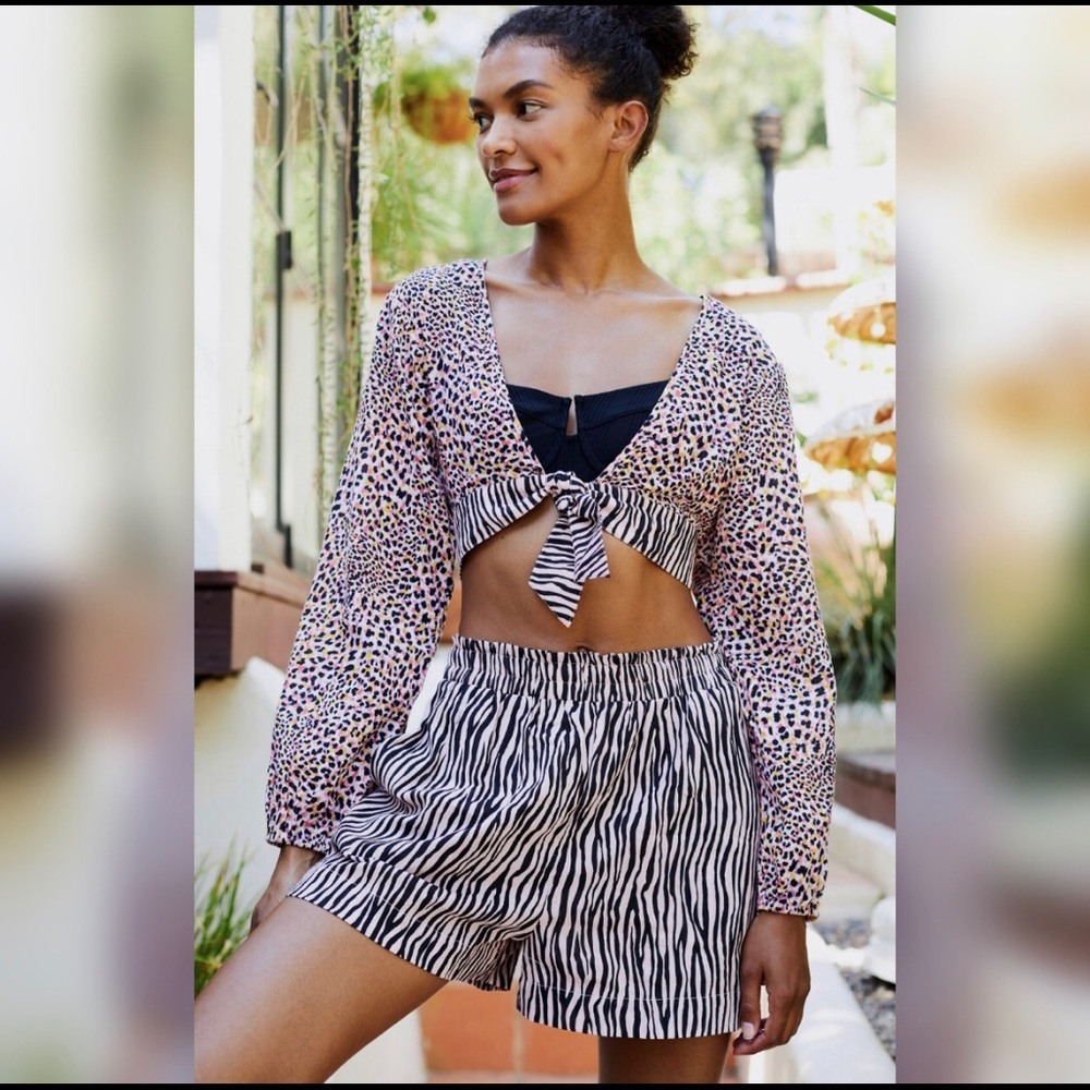 NWT Anthropologie Sanctuary Zebra Striped Shorts